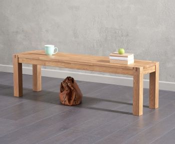 Large Oxford Solid Oak Bench