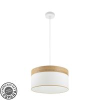 colgante cloe 1xe27 blancoblanca-madera clara regx40x40 cm