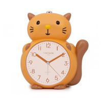 despertador silencioso infantil forma gato  luz integrada y doble sonido de alarma