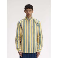 fred perry camisa manga larga fp relaxed stripe shirt para hombre
