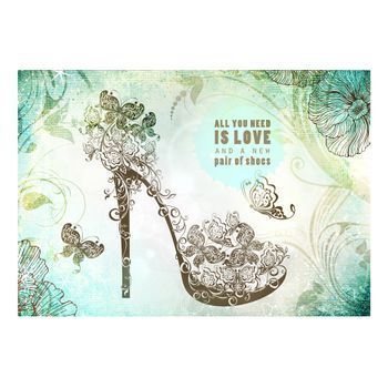 Papel Pintado 3d - All You Need Is ... A New Pair Of Shoes (200x140 Cm)
