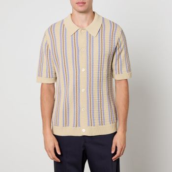 NN.07 Jackie Cotton Knit Polo Cardigan - M
