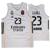 camiseta sergio llull real madrid baloncesto junior adidas 2025-26 blanca