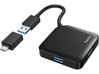 hub - hama 00200116 4 puertos usb 32 negro
