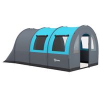outsunny tienda de campana familiar para 3 personas 480x260x200 cm gris
