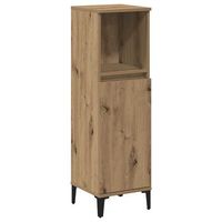 mueble de bano  armario de bano madera de ingenieria roble artisan 30x30x100 cm