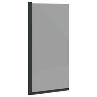 pantalla de ducha de bano negro 68 x 130 cm vidrio templado