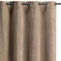 cortina lisa elise de algodon 100 - cuerda - 140 x 280 cm