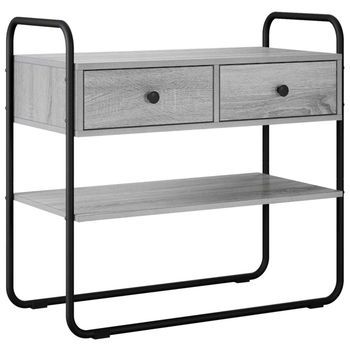 Mesa Consola Sonoma Gris 100 X 40 X 75 Cm Madera De Ingeniería Vidaxl