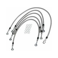 kit latiguillos de freno metalicos moto guzzi 1000 california ii completo transparente