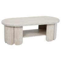 mesa de centro de mdf con efecto melamina madera blanca