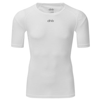 dhb Men's Lightweight Mesh Short Sleeve Baselayer, White