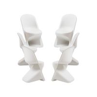 pack 6 sillas vius de polipropileno 8750525450 cm - blanco