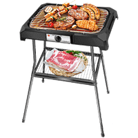 aigostar lava pro 30rrd - barbacoa electrica con patas grill 2000w bandeja recoge grasa extraible uso con agua evita los humos uso en exteriores e interiores superficie antiadherente