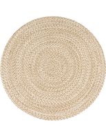 alfombra de yute vibora beige 100 cm redondo