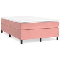 cama matrimonial  cama para adultos  cama box spring con colchon terciopelo rosa 120x200 cm