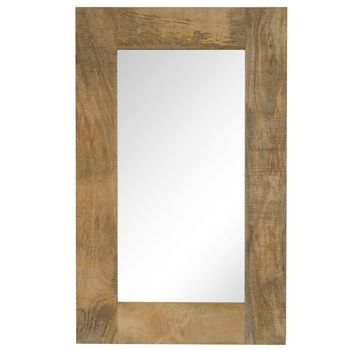 Espejo De Madera Maciza De Mango 50x80 Cm Vidaxl