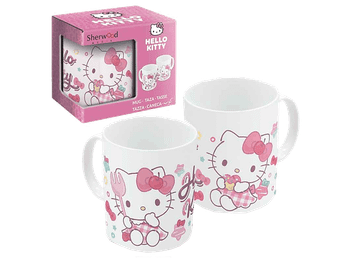Taza - Sherwood Hello Kitty, 325ml, Apta para Microondas y Lavavajillas, Con licencia oficial de Kitty