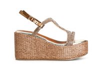 sandalias de doble banda en pedreria con cuna de rafia amber 40
