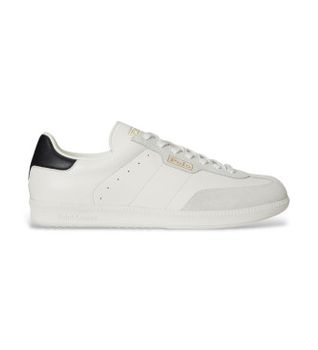 Polo Ralph Lauren para hombre. 809P01642001 Zapatillas de Piel Field blanco (45), Plano, Cordones, Casual