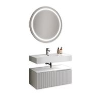 mueble de bano 3 piezas en mdf blanco