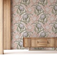 papel pintado autoadhesivo estampado flores 65x260cm