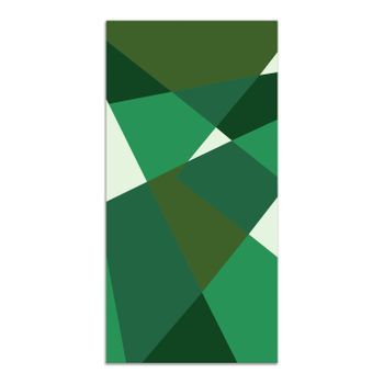 Alfombra Vinílica Verde 80x200cm Geometría Abstracta