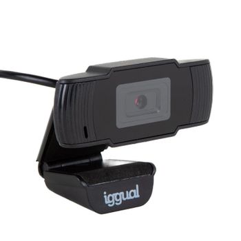 Cámara web iggual IGG318980 HD 720p USB con micrófono y visión 90º