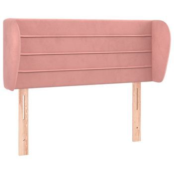 Cabecero De Terciopelo Rosa 93x23x78/88 Cm Vidaxl