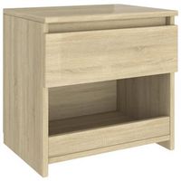 mesita de noche con cajon y compartimento 40 x 30 x 39 cm aglomerado color roble dec033819