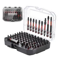 geinxurn juego de puntas de controlador magnetico de impacto de 83 piezas puntas de acero s2 phranuradotorxhexsq adaptador de enchufe y estuche de almacenamiento negro