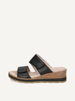 CAPRICE Mule, black, made of Leather without heel, Size 37
