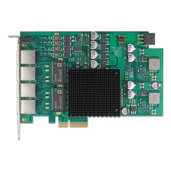 Tarjeta de Red DeLock 86097 PCI Express x4 1000 Mbps 4x RJ45 PoE+