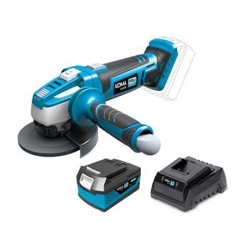Kit Amoladora 20v Koma Tools Pro Series Con 1 Bateria 40 Ah Y Cargador 08772 Edm - Neoferr..