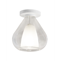 lila - lampara de techo redonda d20cm fabas luce - lampara de pared con bombilla led e27 max 40w - transparente