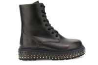 botines con cordones y efecto metalizado anthracite 39
