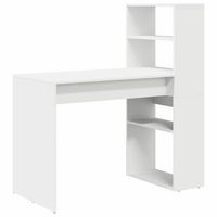 escritorio  mesa de trabajo con estante 113 x 54 x 120 cm madera de ingenieria