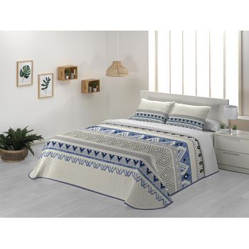 Colcha Bouti Modelo Bambu Jvr 270x270 Para Cama 180 Cm.