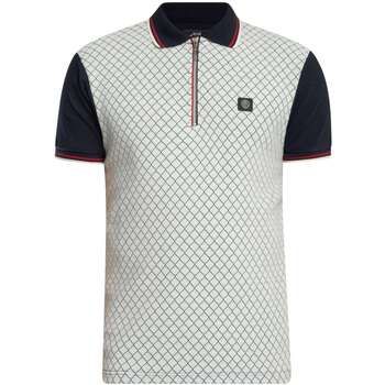Trojan Polo Polo con panel de jacquard otomano para hombre