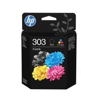 hp paquete de 2 cartuchos de tinta original 303 negrotricolor