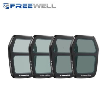 Freewell - Kit de 4 filtros ND/PL Bright Day, ND4, ND8, ND16, ND32, ND64/PL para cámara DJI Air 3S, accesorios de fotografía