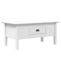 mesa de cafe - mesa de centro bodo madera maciza de pino blanco 100x55x46 cm