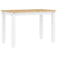 mesa de comedor corona madera maciza pino blanco 112x60x75 cm vidaxl