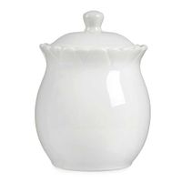 bote hermetico en porcelana blanco