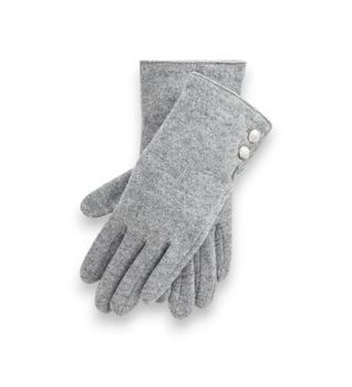 Lauren Ralph Lauren para mujer. 454833075002 Guantes Two Botton gris (S), Casual, Lana