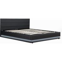 cama con led anastasia- 160 x 200 cm - negro