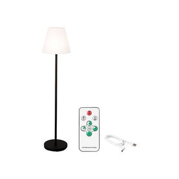 Lámpara De Pie Color Blanco Y Negro Para Exterior E Interior Recargable Con Mando A Distancia 150cm 894459