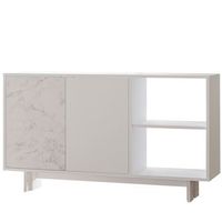 aparador de madera ravello - 140 x 35 x 80 cm - blanco