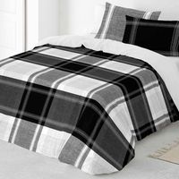 funda nordica 3 piezas 100 algodon cama 180 cm naturals check