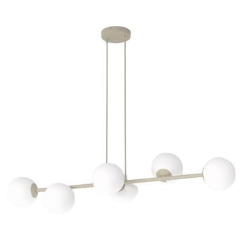 Lámpara colgante odra moca opal (6 luces)
